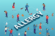 Isometric allergy flowchart