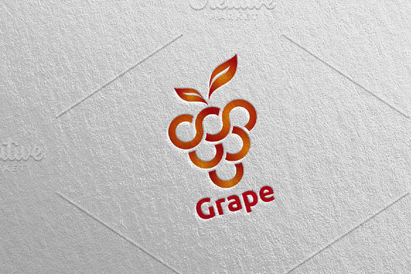 Modern Fruit Grape Logo in Logo Templates - product preview 2