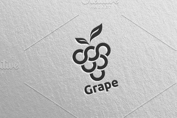 Modern Fruit Grape Logo in Logo Templates - product preview 4