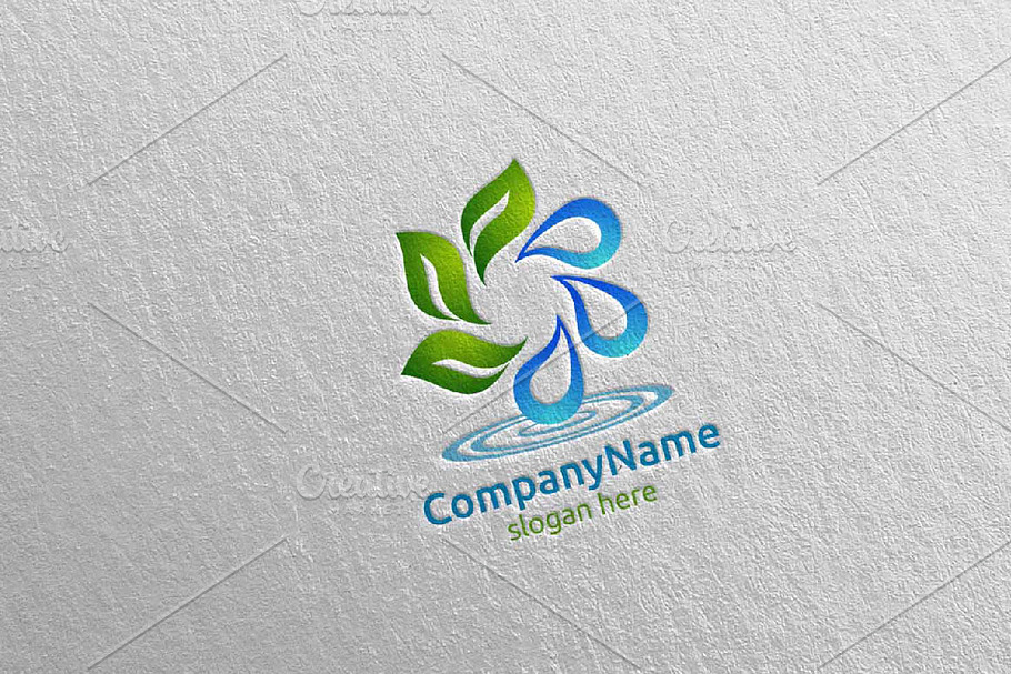 Recycle Blue Water Drop Logo in Logo Templates - product preview 8