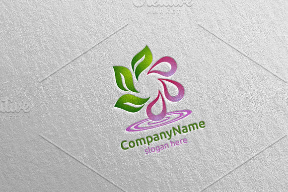 Recycle Blue Water Drop Logo in Logo Templates - product preview 1