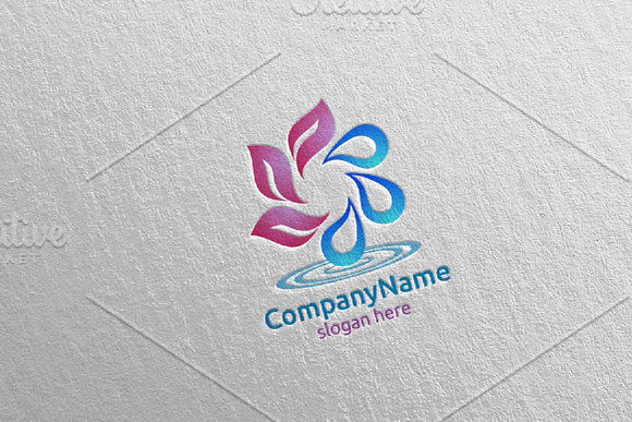 Recycle Blue Water Drop Logo in Logo Templates - product preview 2