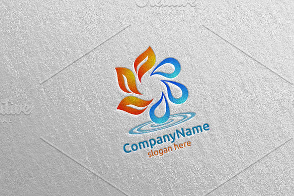 Recycle Blue Water Drop Logo in Logo Templates - product preview 3