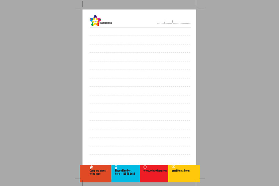 Single Page Design Note Paper in Presentation Templates - product preview 8