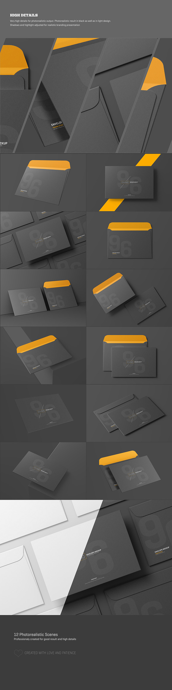 Envelope Mockup - 6x9 Inch in Print Mockups - product preview 1