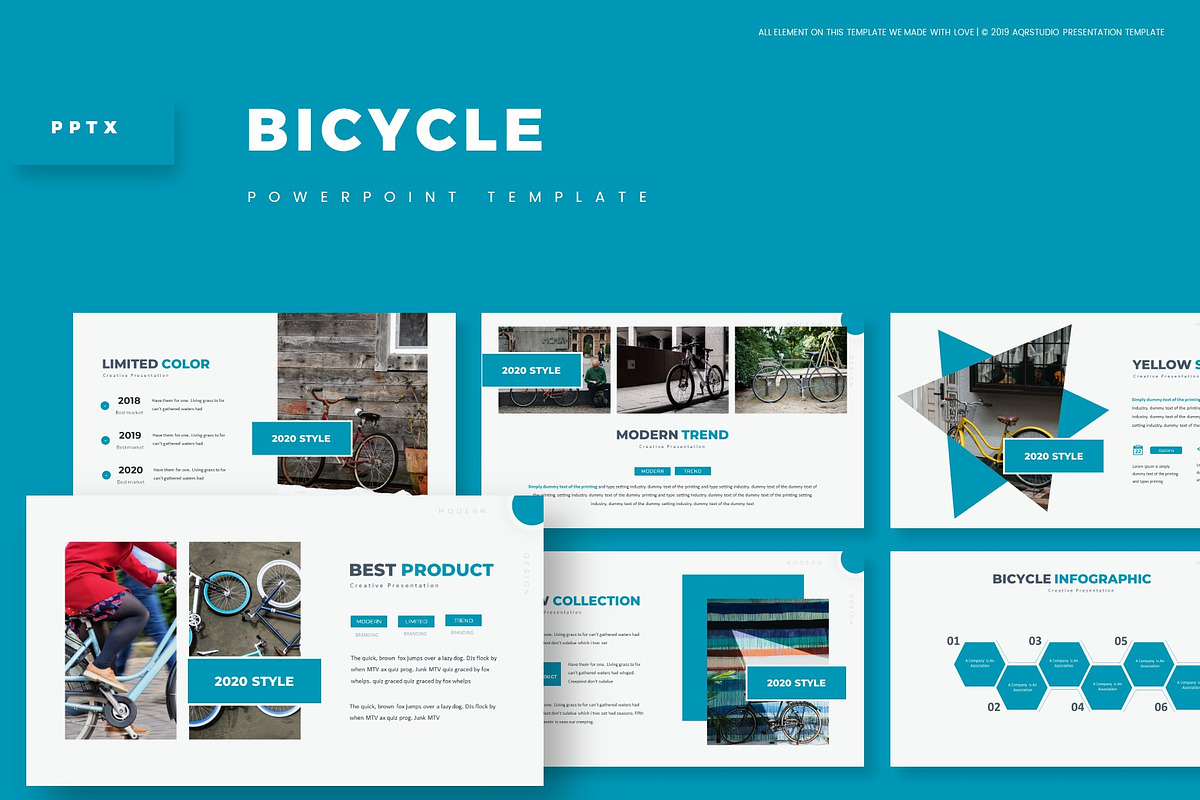 Bicyle - Powerpoint Template in PowerPoint Templates - product preview 8