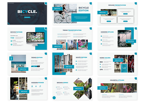 Bicyle - Powerpoint Template in PowerPoint Templates - product preview 1