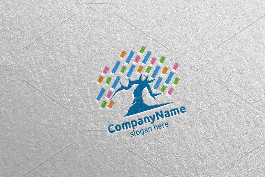 Tree Digital Financial Logo 1 in Logo Templates - product preview 8