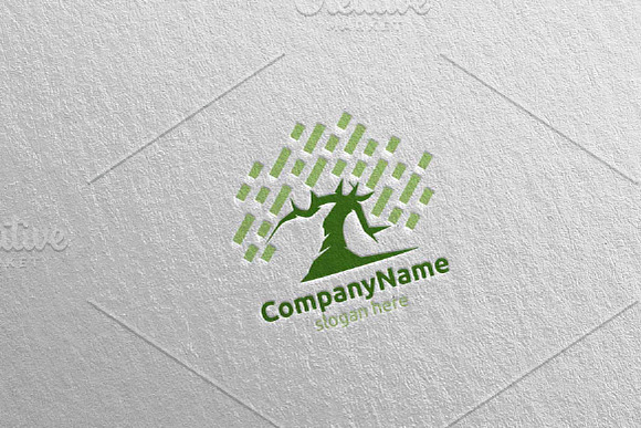 Tree Digital Financial Logo 1 in Logo Templates - product preview 3