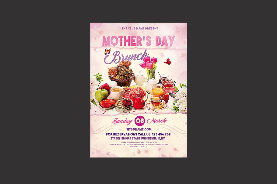 Mother’s Day Brunch Flyer in Flyer Templates - product preview 8