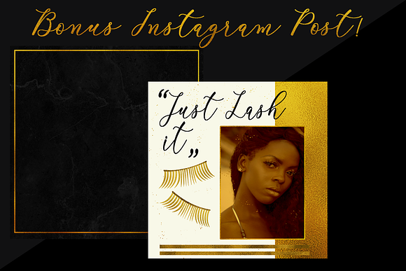 Gold n black Instagram Highlights in Instagram Templates - product preview 3