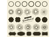 Set of Vintage Sunbursts
