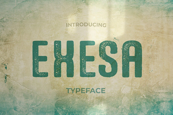 Exesa - Distressed Typeface in Display Fonts - product preview 7