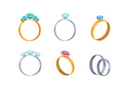 Precious Wedding Rings with Gems