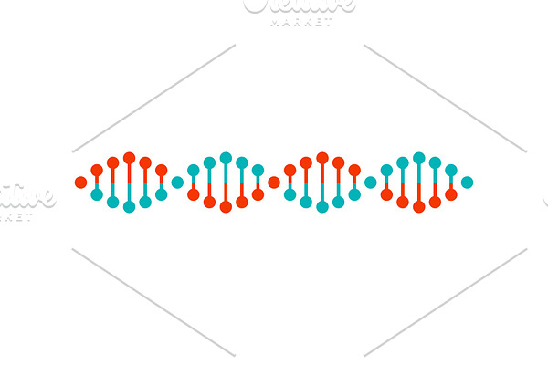 Dna Structure Colorful Poster Vector