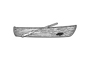 broken wooden boat sketch vector