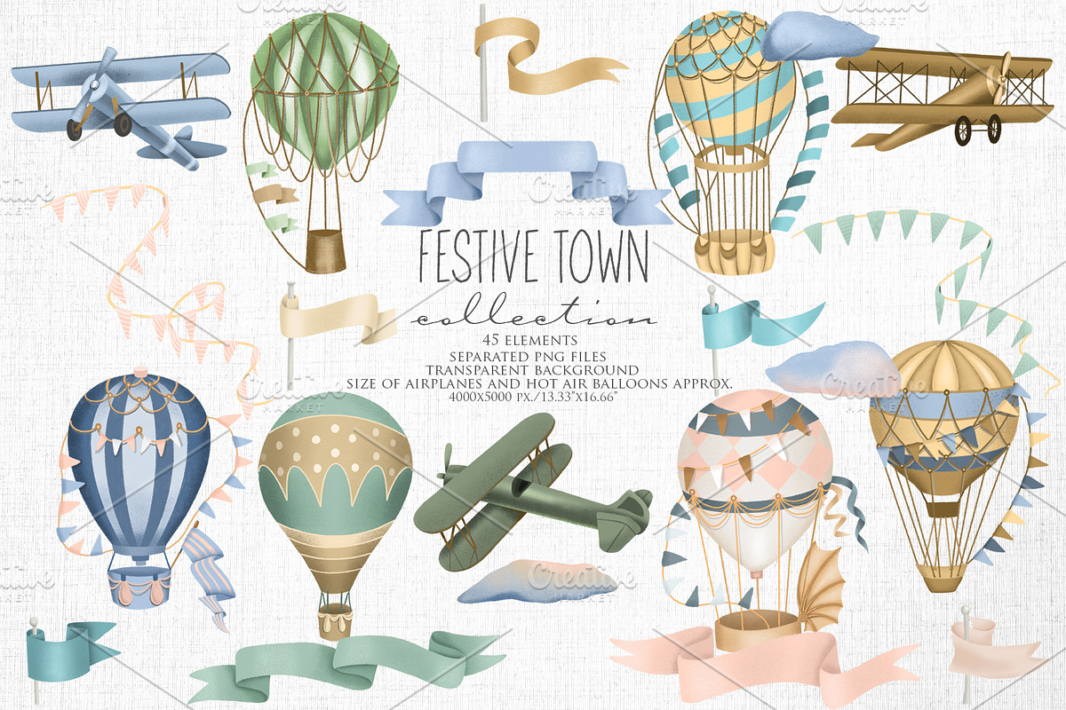 Festive town collection in Illustrations - product preview 8
