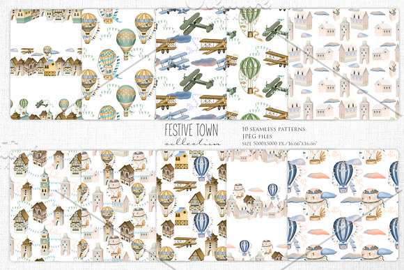 Festive town collection in Illustrations - product preview 9