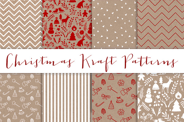 Christmas Kraft patterns