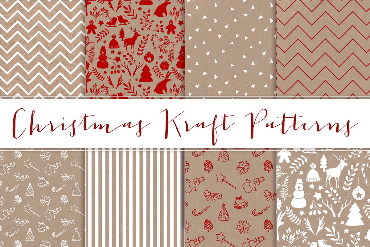 Christmas Kraft patterns in Patterns - product preview 8