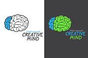 Creative mind logo brain