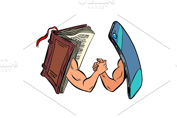 competition book and smartphone