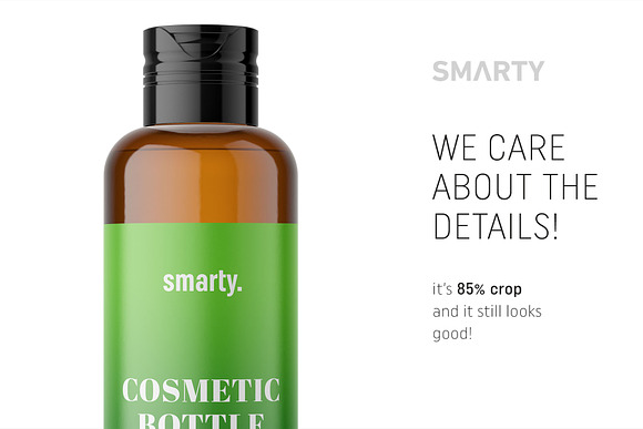 Amber cosmetic bottle mockup in Product Mockups - product preview 3