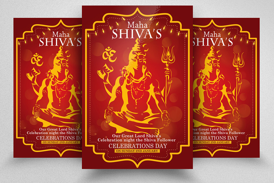Great Shiva Hindu Lord Flyer in Flyer Templates - product preview 8