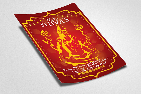 Great Shiva Hindu Lord Flyer in Flyer Templates - product preview 1