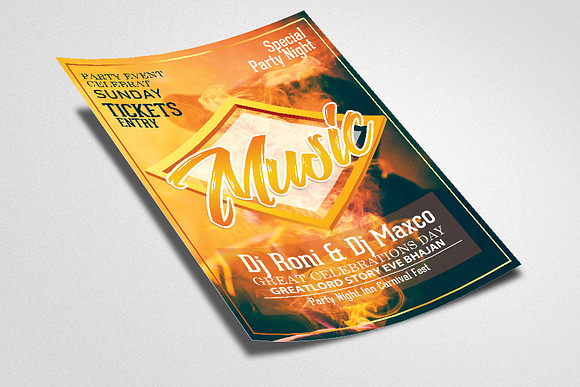 Smoke Music Party Night Flyer in Flyer Templates - product preview 1