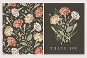 Thanks Flowers Carnation Frame Card