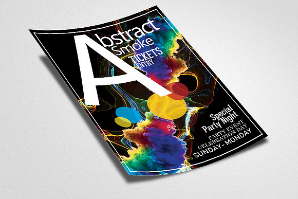 Abtract Smoke Party Flyer in Flyer Templates - product preview 1