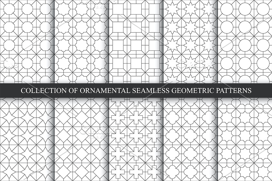 Oriental seamless geometric patterns in Patterns - product preview 8
