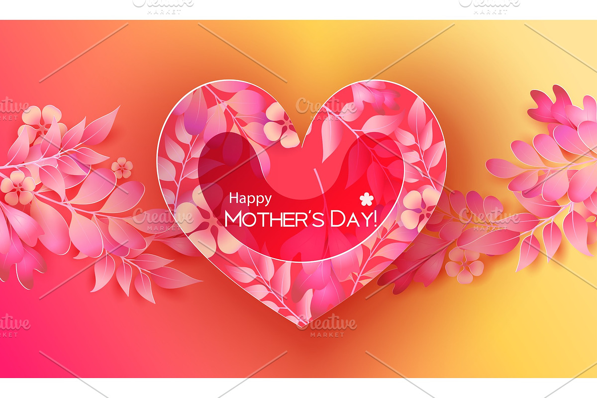 Happy mother day greating card in Illustrations - product preview 8