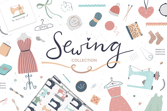 Sewing Collection in Illustrations - product preview 8