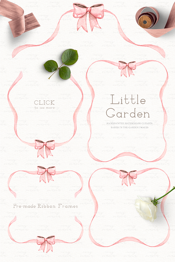 Little Garden Watercolor Clip Arts in Illustrations - product preview 4