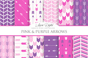 Pink and Purple Arrows Digital Paper