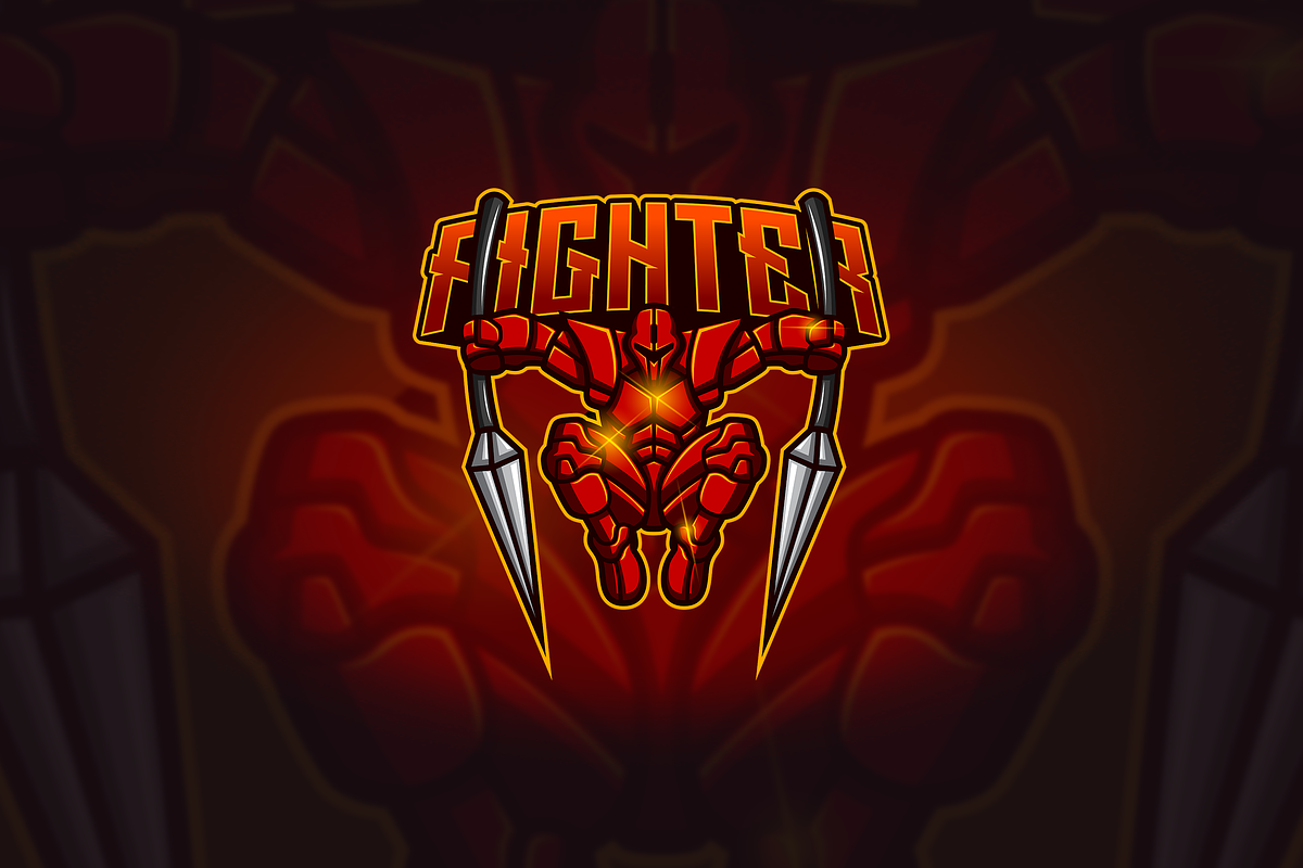 Fighter - Mascot & Esport Logo in Logo Templates - product preview 8