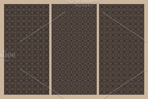 Seamless ornament geometric patterns in Patterns - product preview 7