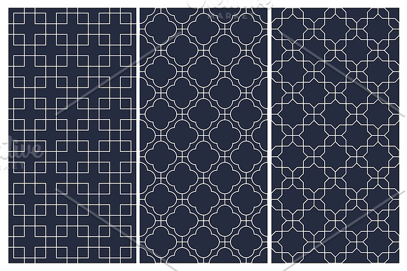 Oriental seamless geometric patterns in Patterns - product preview 8