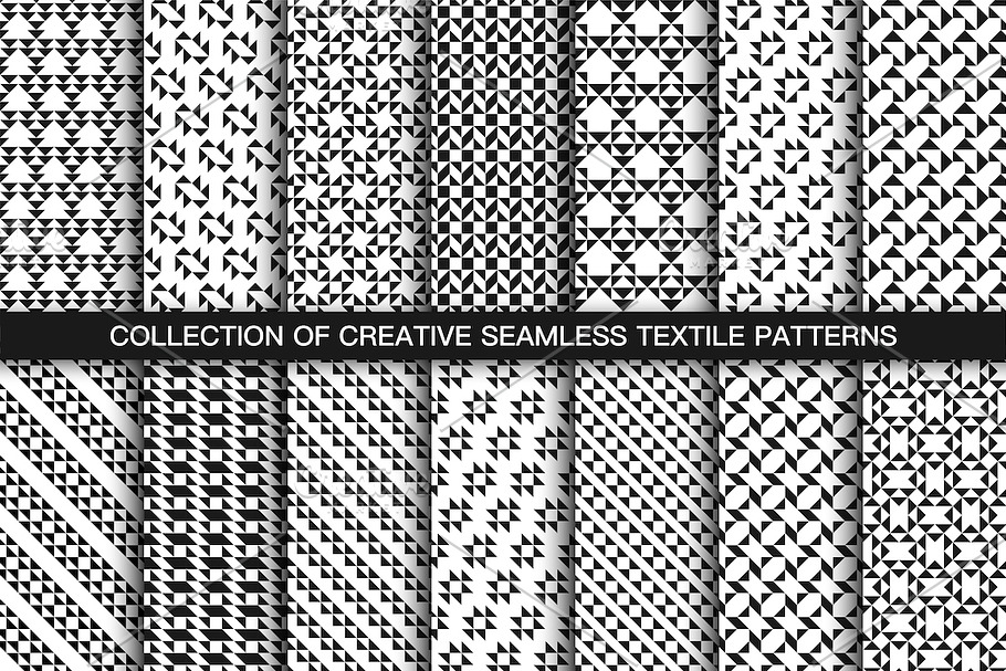 Textile seamless geometric patterns in Patterns - product preview 8