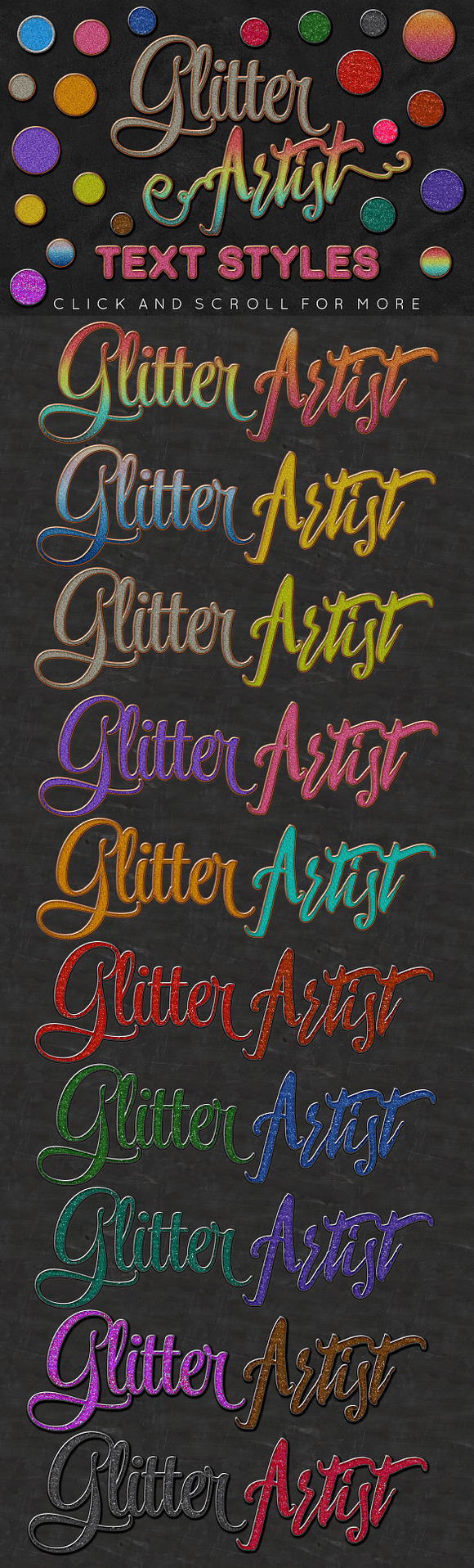 Glitter Artist in Photoshop Layer Styles - product preview 1