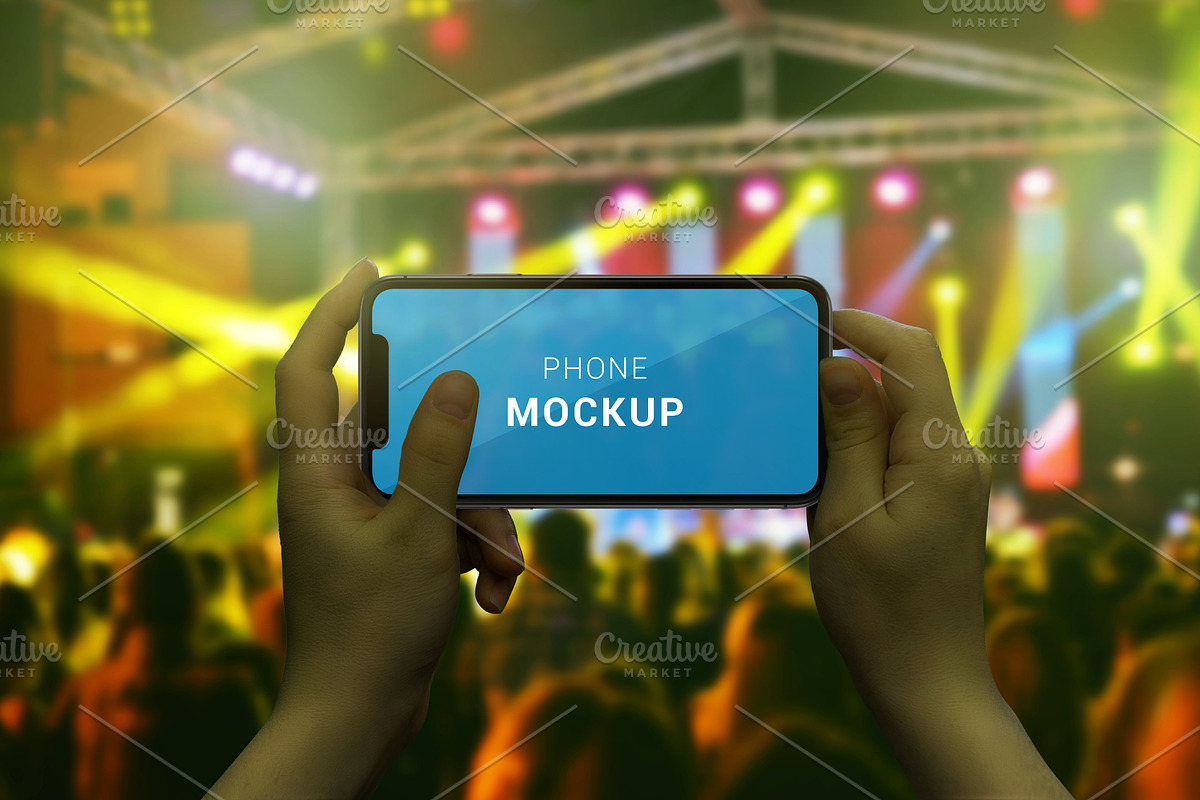 Phone mockup music concert in Mobile & Web Mockups - product preview 8