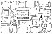 Doodle Scroll paper clipart