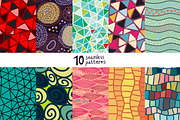 10 abstract seamless patterns