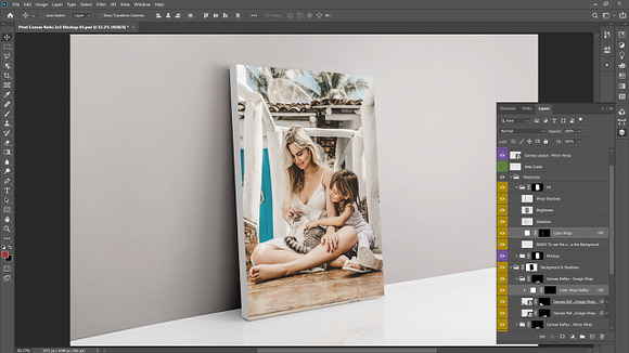 Portrait Canvas Ratio 2x3 Mockup 04 in Print Mockups - product preview 4
