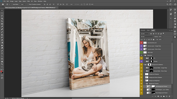Portrait Canvas Ratio 2x3 Mockup 04 in Print Mockups - product preview 5