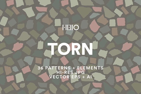 Torn Paper Patterns and Elements in Patterns - product preview 16