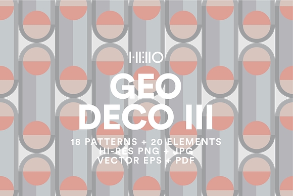 Geo Deco III in Patterns - product preview 9