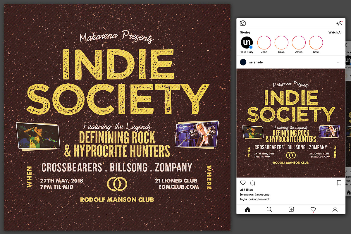 Indie Society Flyer in Flyer Templates - product preview 8
